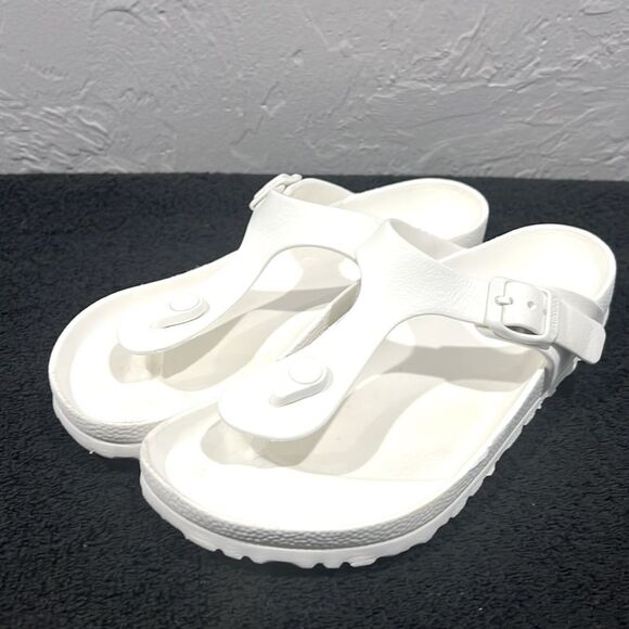 🔥 BIRKENSTOCK GIZEH EVA Sandals Rubber Beach Flip Flop Women 38 (7-7.5) PERFECT - Picture 1 of 11